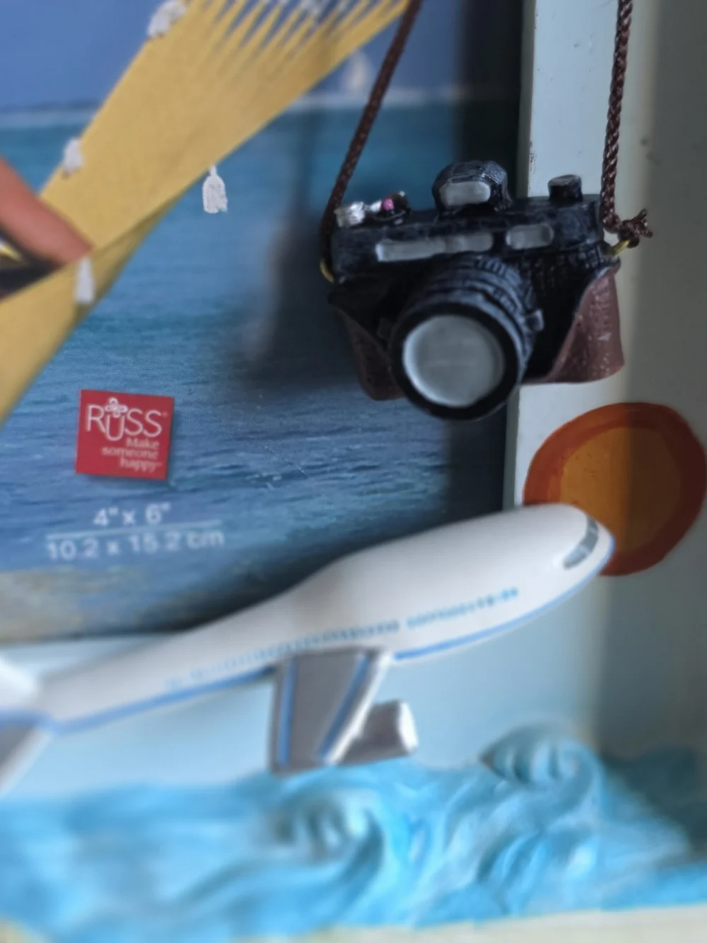 Russ Our Honeymoon 3D Beach 4x6 Picture Frame